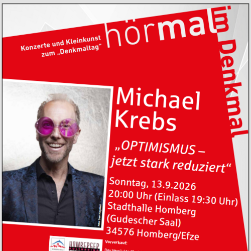 Tickets kaufen für Michael Krebs - "OPTIMISMUS - jetzt stark reduziert am 13.09.2026