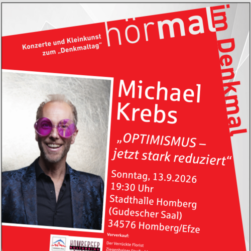 Tickets kaufen für Michael Krebs - "OPTIMISMUS - jetzt stark reduziert am 13.09.2026